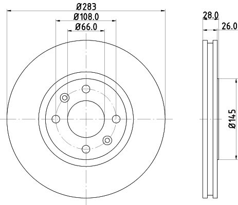 HELLA PAGID Jarrulevy 8DD 355 105-051